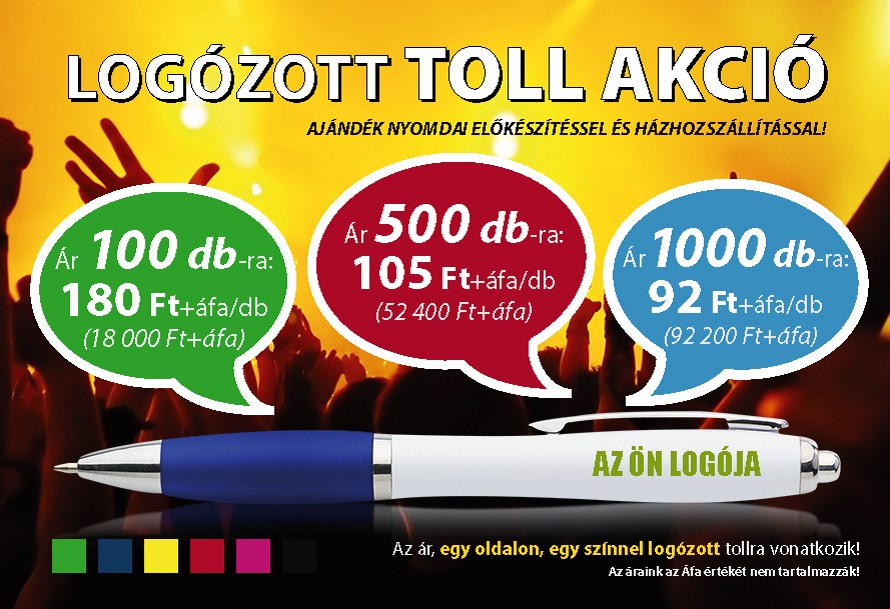 Logózott toll akció